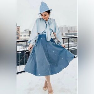 Fleur Delacour Beauxbatons Costume Chicwish Bowknot Cape Blouse, Sm., Hat & Wand